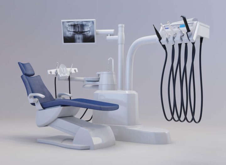Modern dental chair 3D prototype for medical device design
