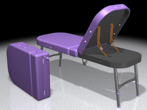 Treatment couch open and closed
