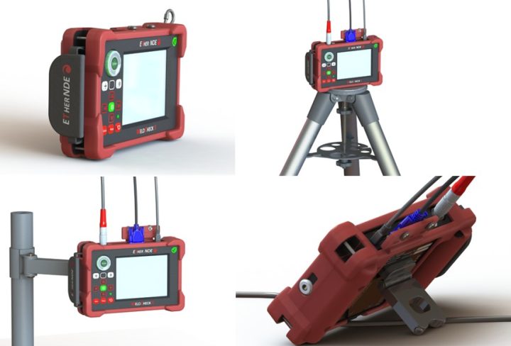 Montage of AeroCheck 3 handheld device